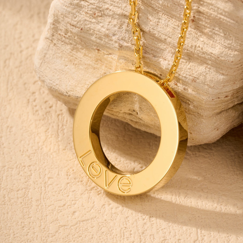[Okajuri Jewelry] LOVE NECKLACE 16MM  FULL DIAMOND