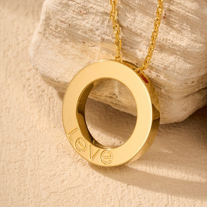 [Okajuri Jewelry] LOVE NECKLACE 16MM  FULL DIAMOND