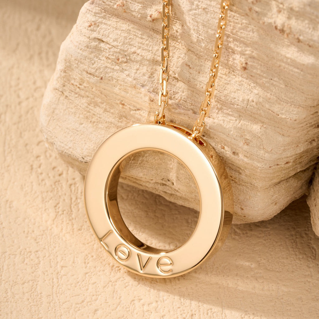 [Okajuri Jewelry] LOVE NECKLACE 16MM  FULL DIAMOND