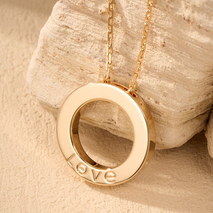 [Okajuri Jewelry] LOVE NECKLACE 16MM  FULL DIAMOND