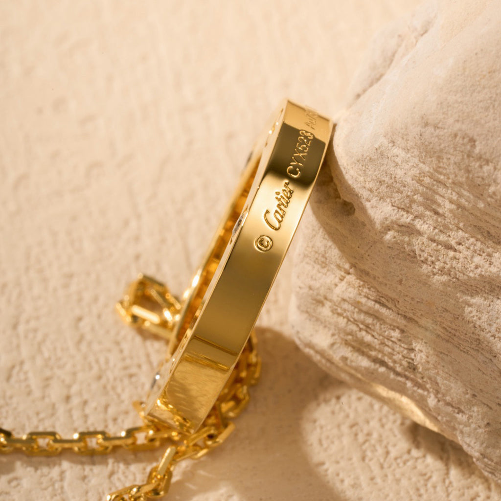 [Okajuri Jewelry] LOVE NECKLACE 16MM  FULL DIAMOND