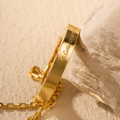 [Okajuri Jewelry] LOVE NECKLACE 16MM  FULL DIAMOND