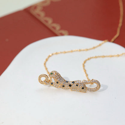 [Okajuri Jewelry] PANTHERE PAVED DIAMOND NECKLACE