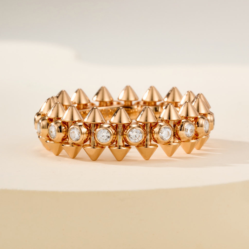 [Okajuri Jewelry] CLASH 6.8MM DIAMOND MEDIUM RING