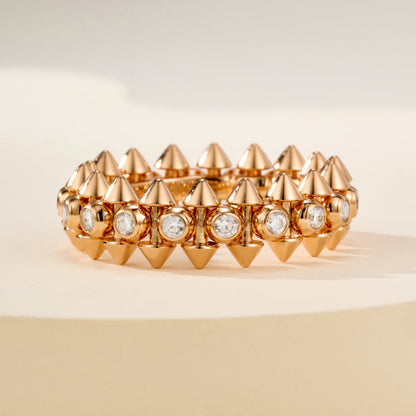 [Okajuri Jewelry] CLASH 6.8MM DIAMOND MEDIUM RING
