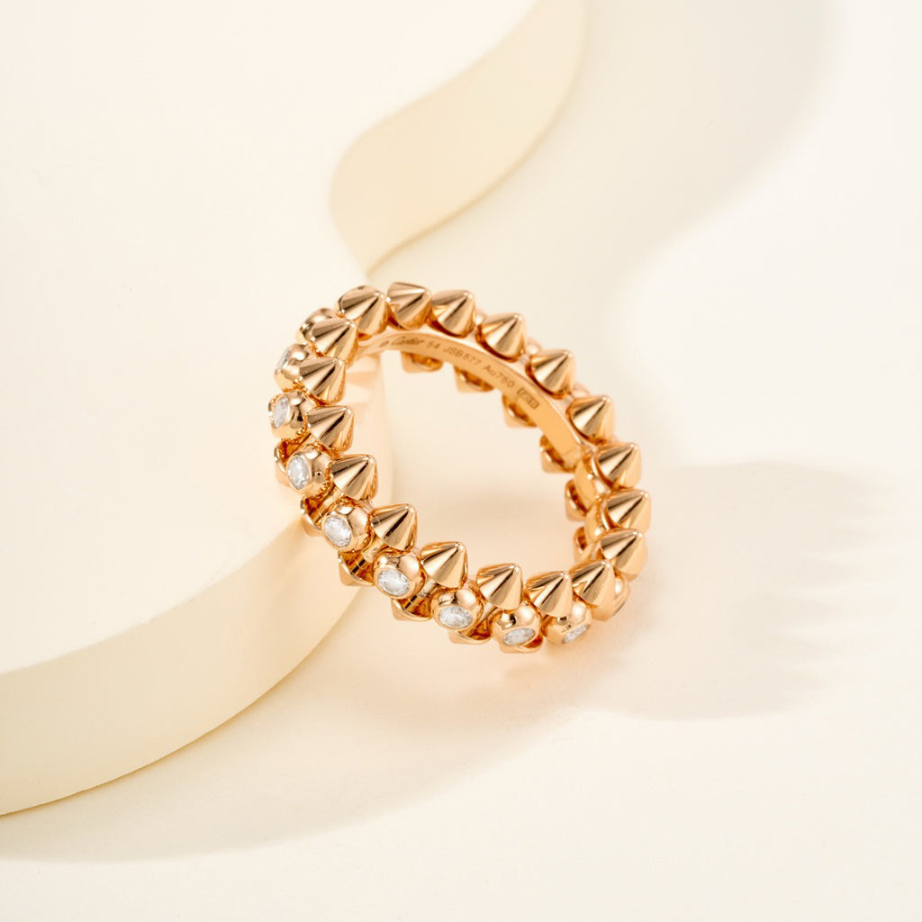 [Okajuri Jewelry] CLASH 6.8MM DIAMOND MEDIUM RING