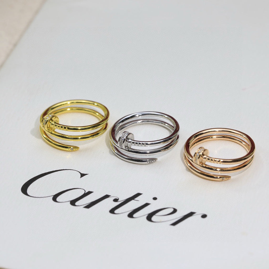 [Okajuri Jewelry] JUSTE RING 4.8MM HALF DIAMOND