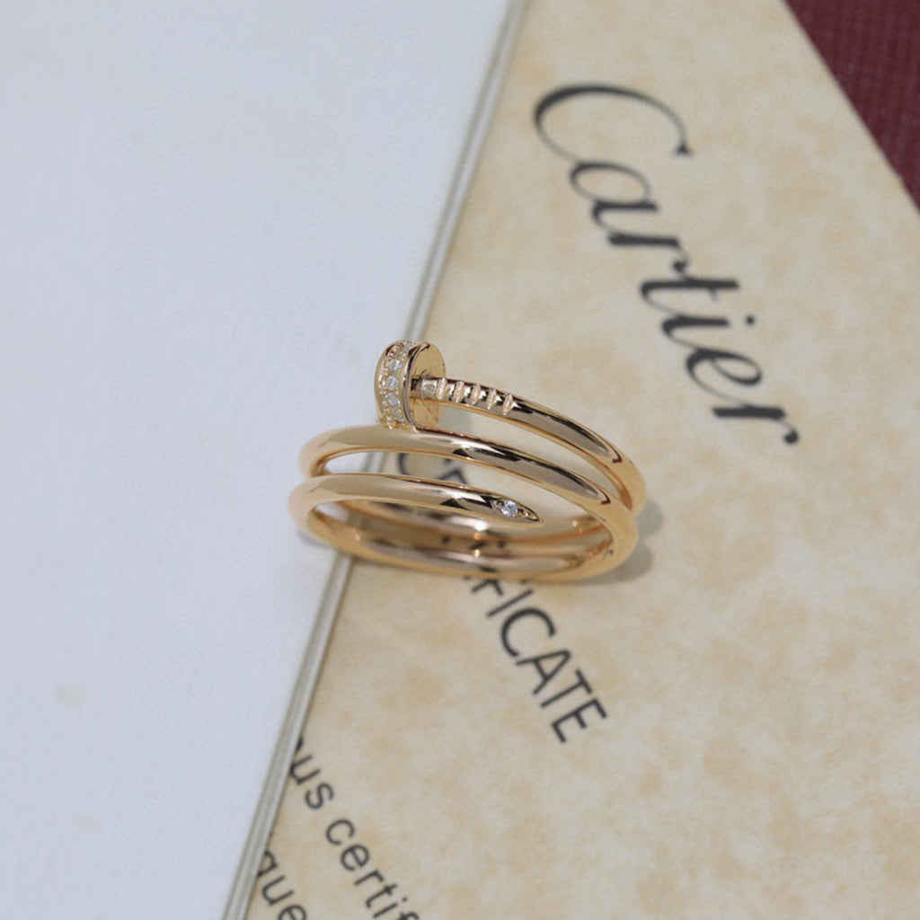 [Okajuri Jewelry] JUSTE RING 4.8MM HALF DIAMOND
