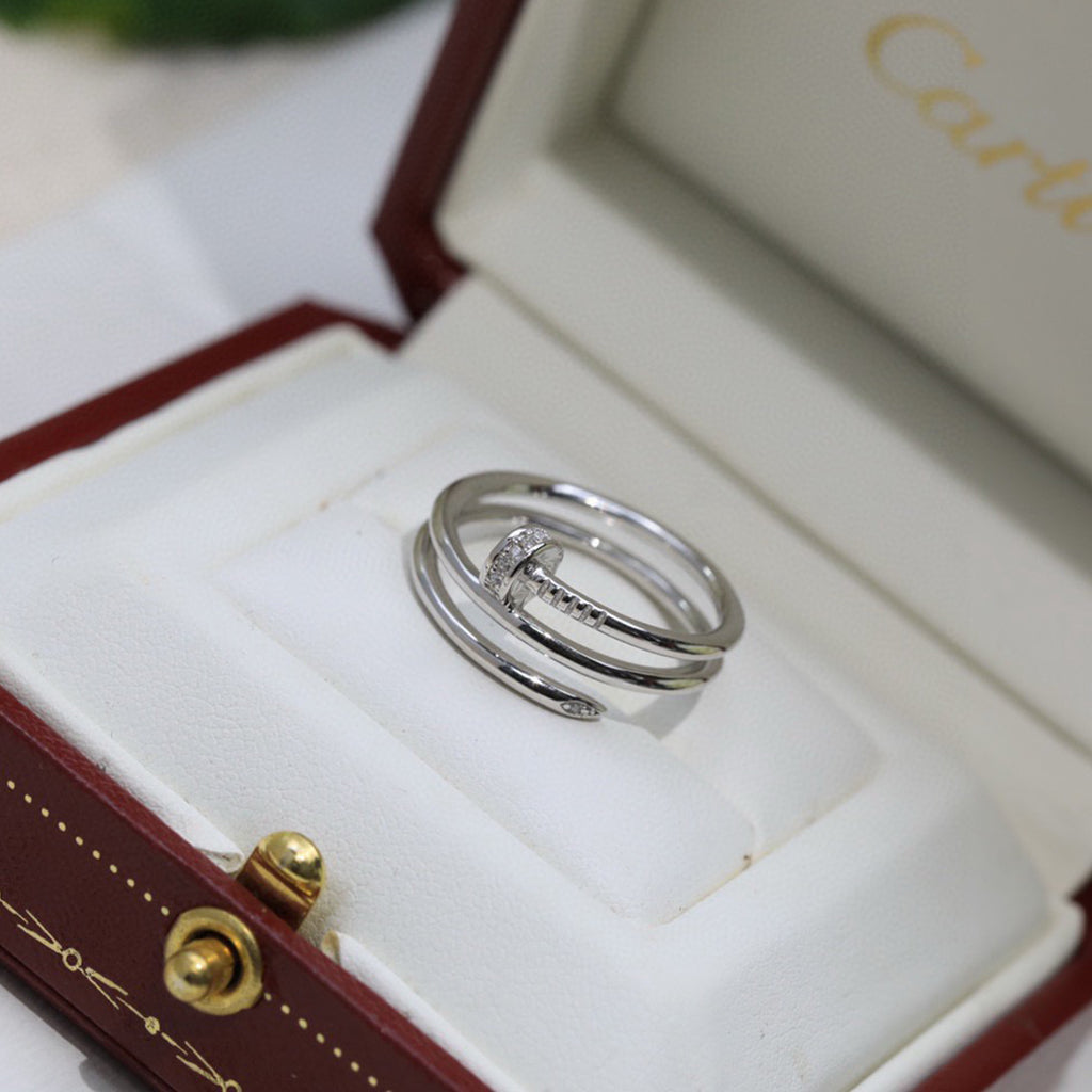 [Okajuri Jewelry] JUSTE RING 4.8MM HALF DIAMOND