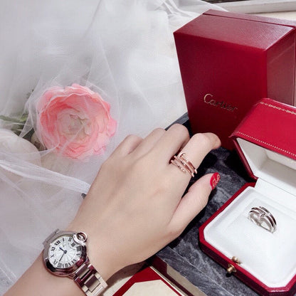 [Okajuri Jewelry] JUSTE RING 4.8MM HALF DIAMOND