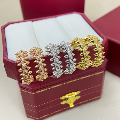 [Okajuri Jewelry] CLASH 6.4MM FULL DIAMOND SMALL EARRINGS