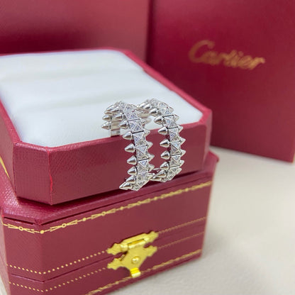 [Okajuri Jewelry] CLASH 6.4MM FULL DIAMOND SMALL EARRINGS