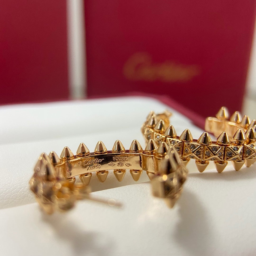 [Okajuri Jewelry] CLASH 6.4MM FULL DIAMOND SMALL EARRINGS