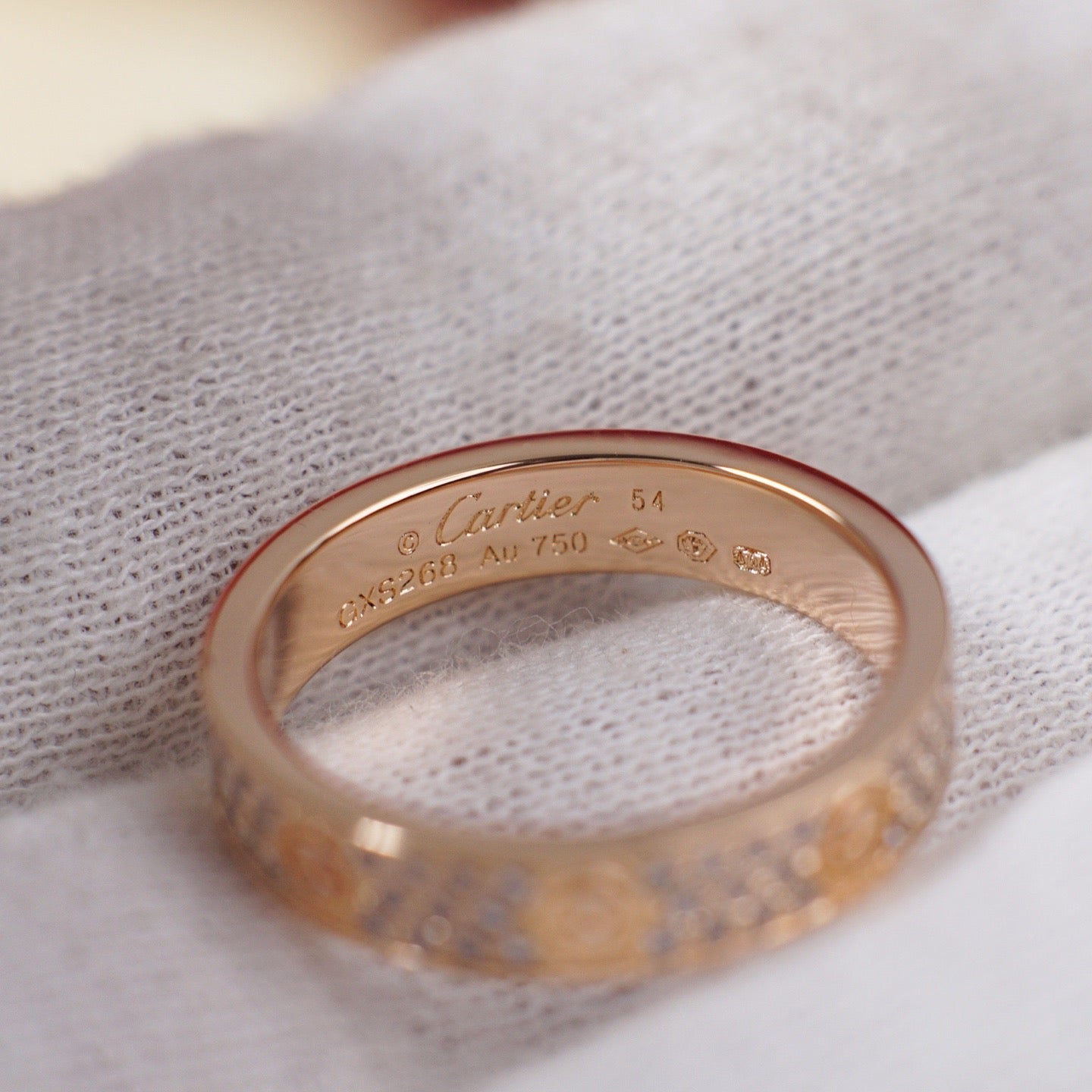 [Okajuri Jewelry] LOVE RING 4.0MM DIAMOND PAVED