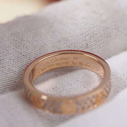 [Okajuri Jewelry] LOVE RING 4.0MM DIAMOND PAVED