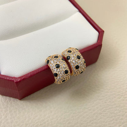 [Okajuri Jewelry] PANTHERE MINI FULL DIAMOND EARRINGS
