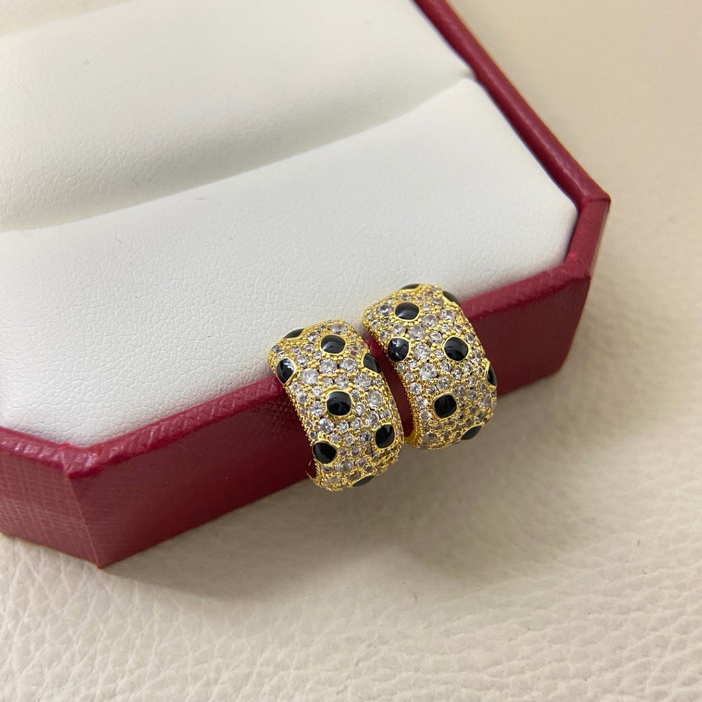 [Okajuri Jewelry] PANTHERE MINI FULL DIAMOND EARRINGS