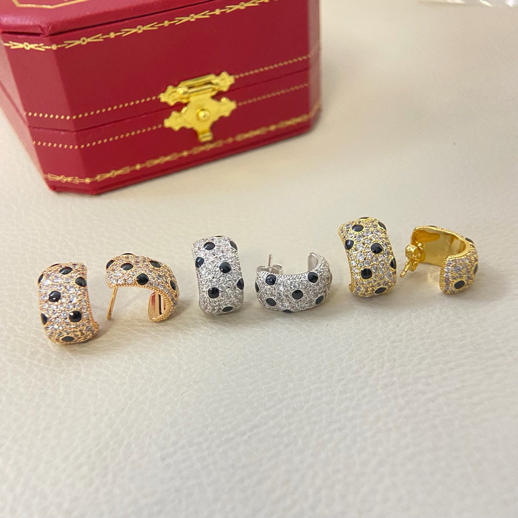 [Okajuri Jewelry] PANTHERE MINI FULL DIAMOND EARRINGS