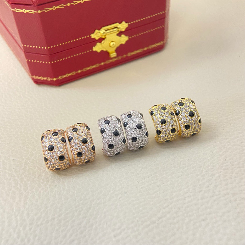 [Okajuri Jewelry] PANTHERE MINI FULL DIAMOND EARRINGS
