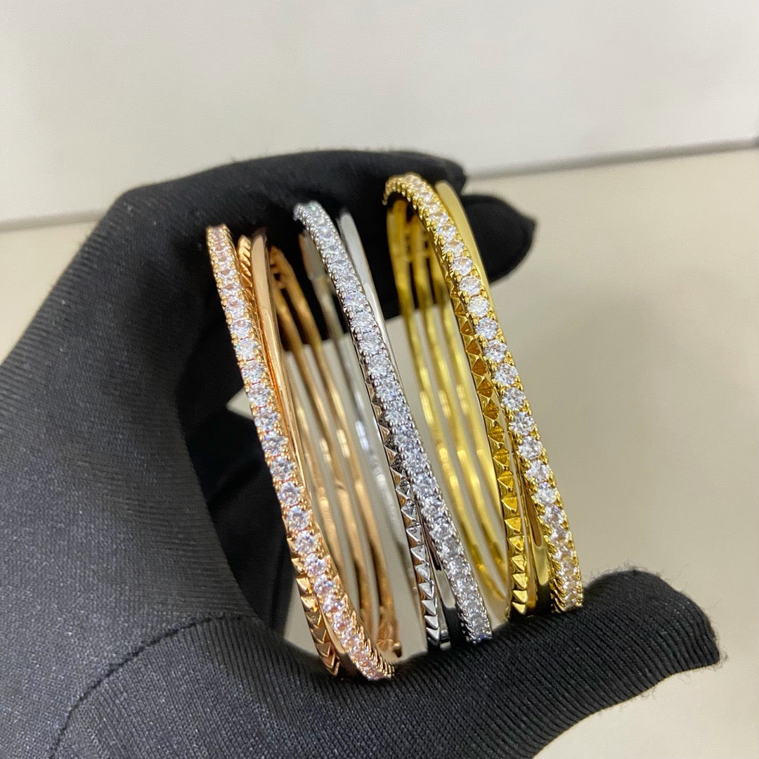 [Okajuri Jewelry] ETINCELLE HALF-PAVED DIAMOND BRACELET