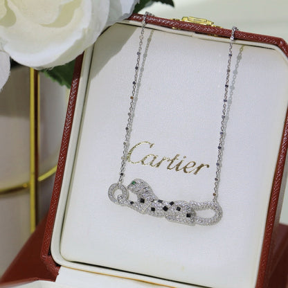 [Okajuri Jewelry] PANTHERE PAVED DIAMOND NECKLACE
