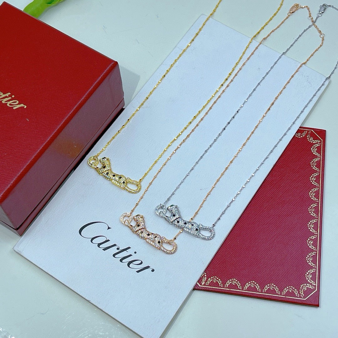 [Okajuri Jewelry] PANTHERE PAVED DIAMOND NECKLACE