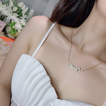 [Okajuri Jewelry] PANTHERE PAVED DIAMOND NECKLACE