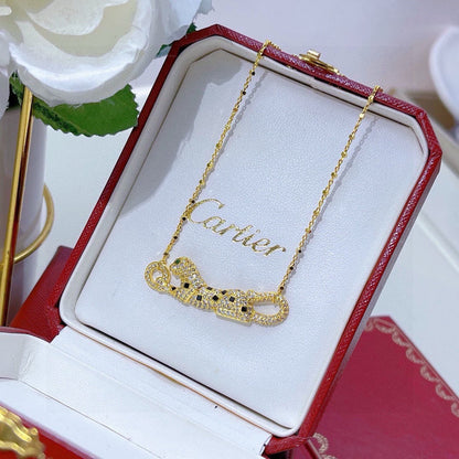 [Okajuri Jewelry] PANTHERE PAVED DIAMOND NECKLACE