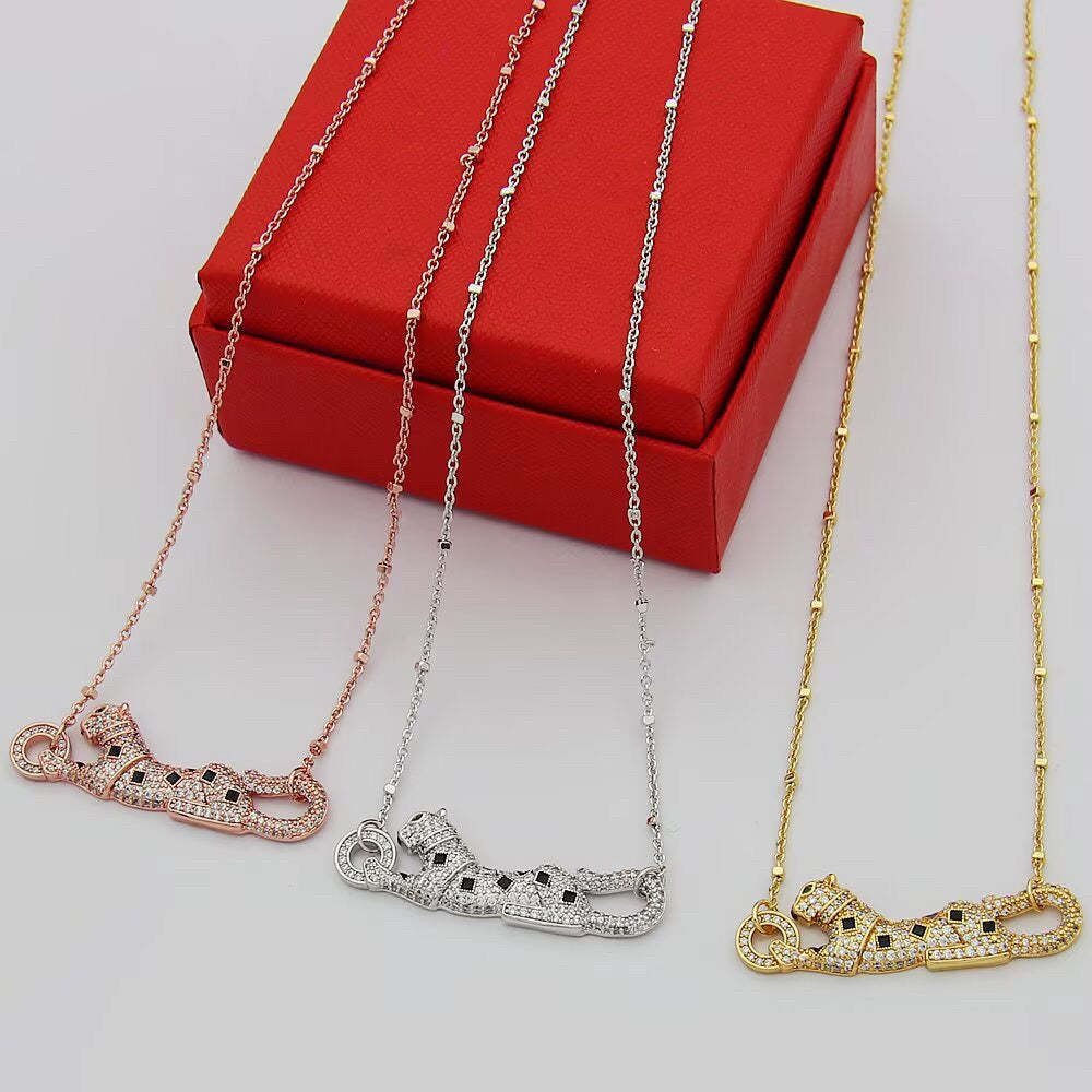 [Okajuri Jewelry] PANTHERE PAVED DIAMOND NECKLACE