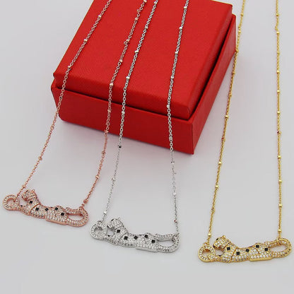 [Okajuri Jewelry] PANTHERE PAVED DIAMOND NECKLACE
