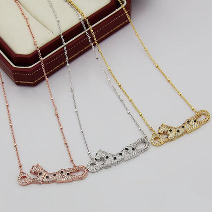 [Okajuri Jewelry] PANTHERE PAVED DIAMOND NECKLACE
