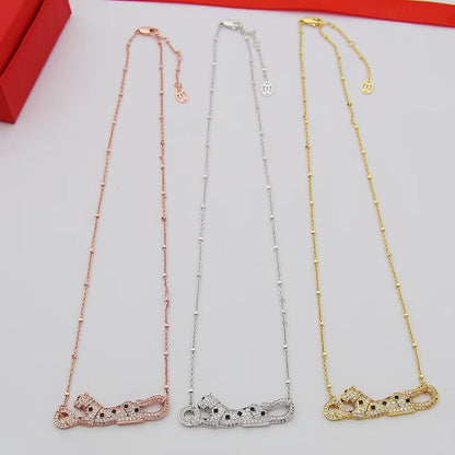 [Okajuri Jewelry] PANTHERE PAVED DIAMOND NECKLACE