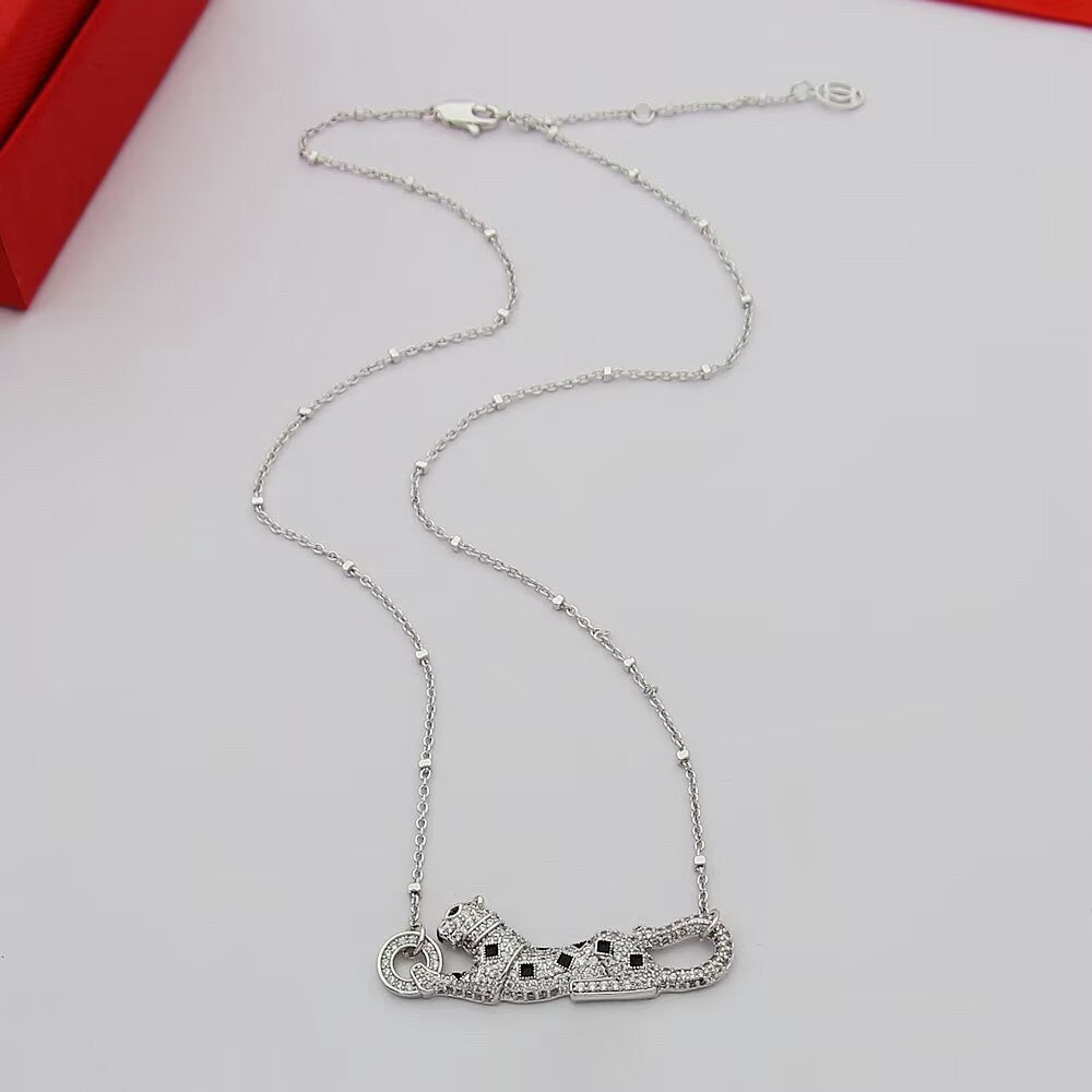 [Okajuri Jewelry] PANTHERE PAVED DIAMOND NECKLACE