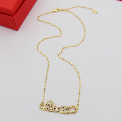 [Okajuri Jewelry] PANTHERE PAVED DIAMOND NECKLACE