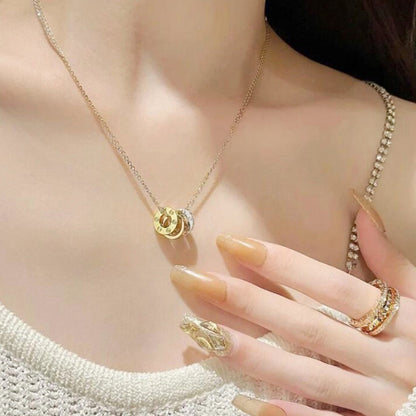 [Okajuri Jewelry] LOVE 6 DIAMOND PENDANT NECKLACE