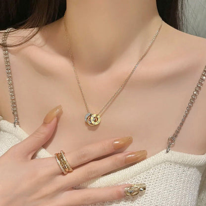 [Okajuri Jewelry] LOVE 6 DIAMOND PENDANT NECKLACE