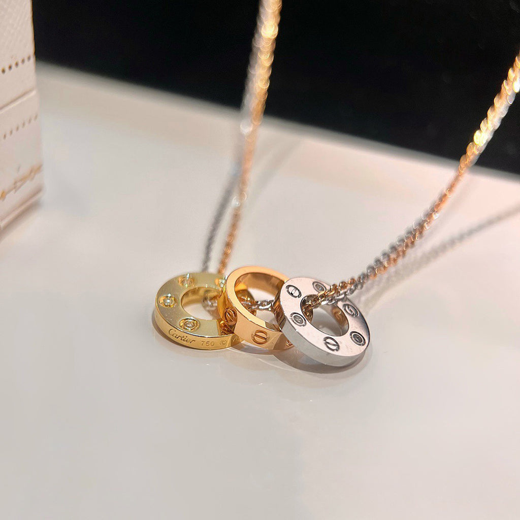 [Okajuri Jewelry] LOVE 6 DIAMOND PENDANT NECKLACE