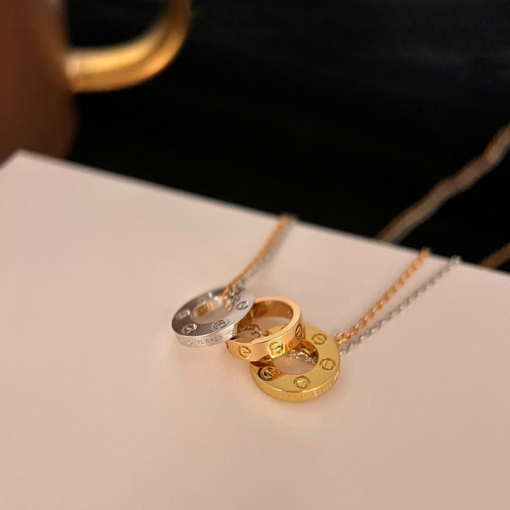 [Okajuri Jewelry] LOVE 6 DIAMOND PENDANT NECKLACE