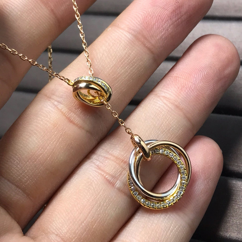 [Okajuri Jewelry] TRINITY DIAMONDS NECKLACE