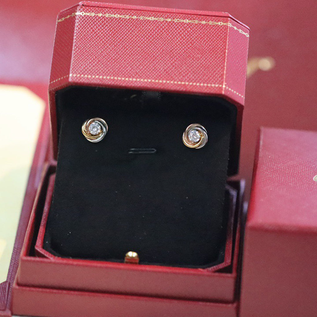 [Okajuri Jewelry] TRINITY STUD DIAMOND EARRINGS