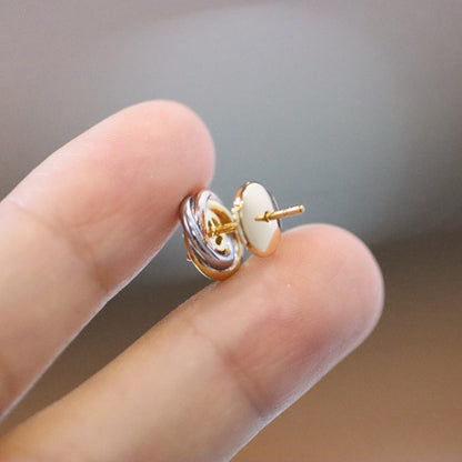 [Okajuri Jewelry] TRINITY STUD DIAMOND EARRINGS