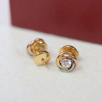 [Okajuri Jewelry] TRINITY STUD DIAMOND EARRINGS
