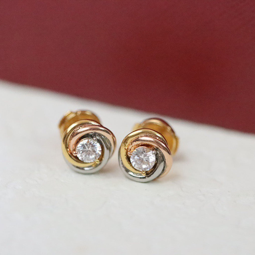 [Okajuri Jewelry] TRINITY STUD DIAMOND EARRINGS