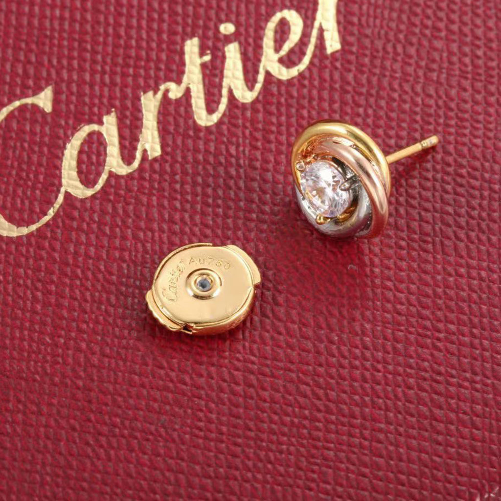 [Okajuri Jewelry] TRINITY STUD DIAMOND EARRINGS