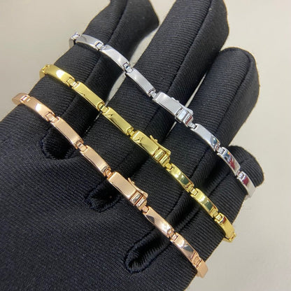[Okajuri Jewelry] PANTHERE HALF DIAMOND ON CHAIN BRACELET