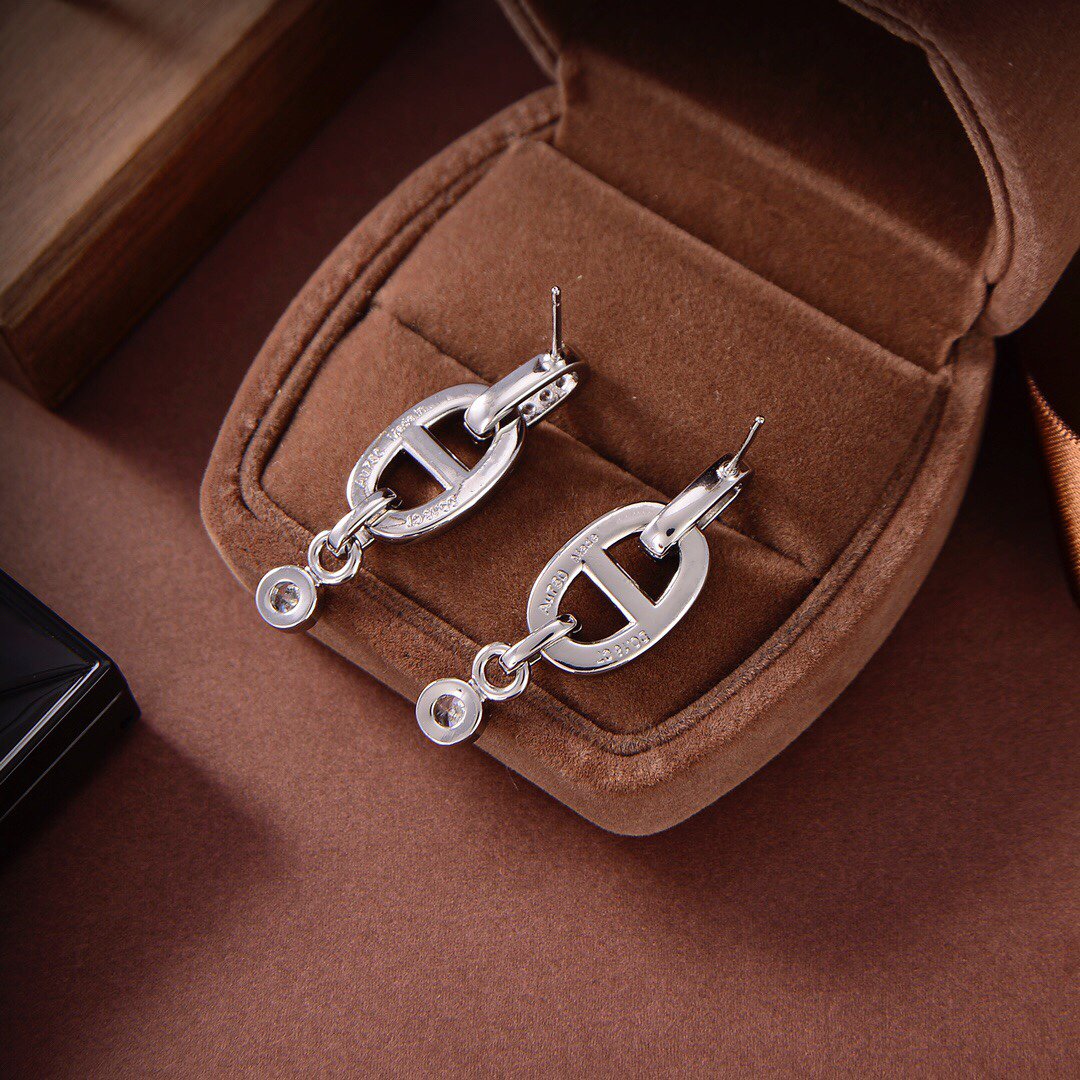 [Okajuri Jewelry]HM CHAINE DIAMOND EARRINGS