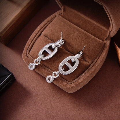 [Okajuri Jewelry]HM CHAINE DIAMOND EARRINGS