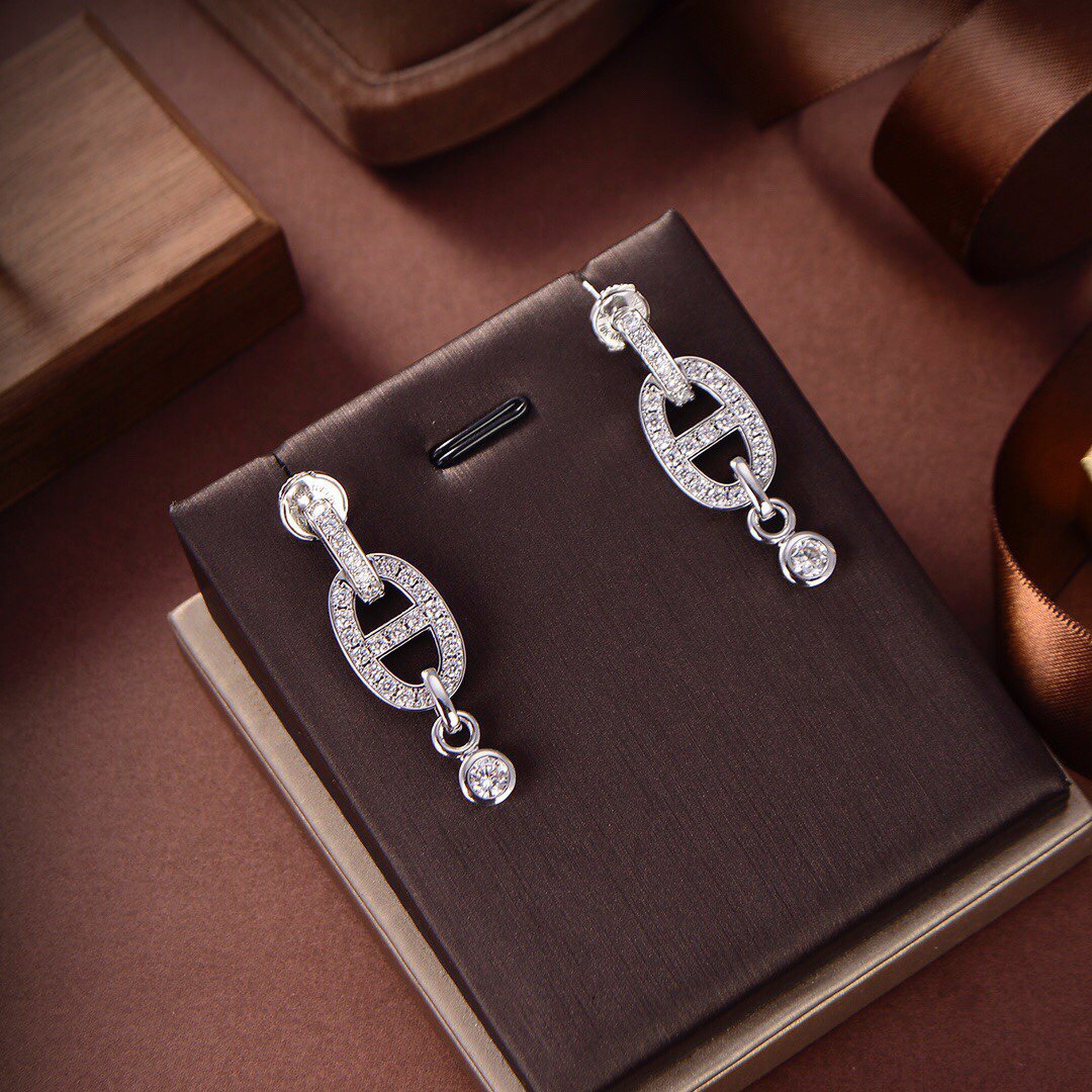 [Okajuri Jewelry]HM CHAINE DIAMOND EARRINGS