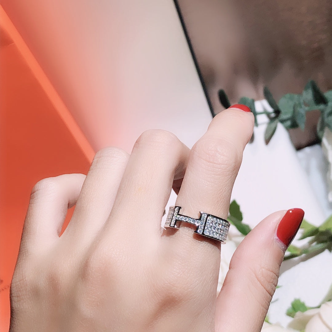 [Okajuri Jewelry]H RING FULL DIAMOND