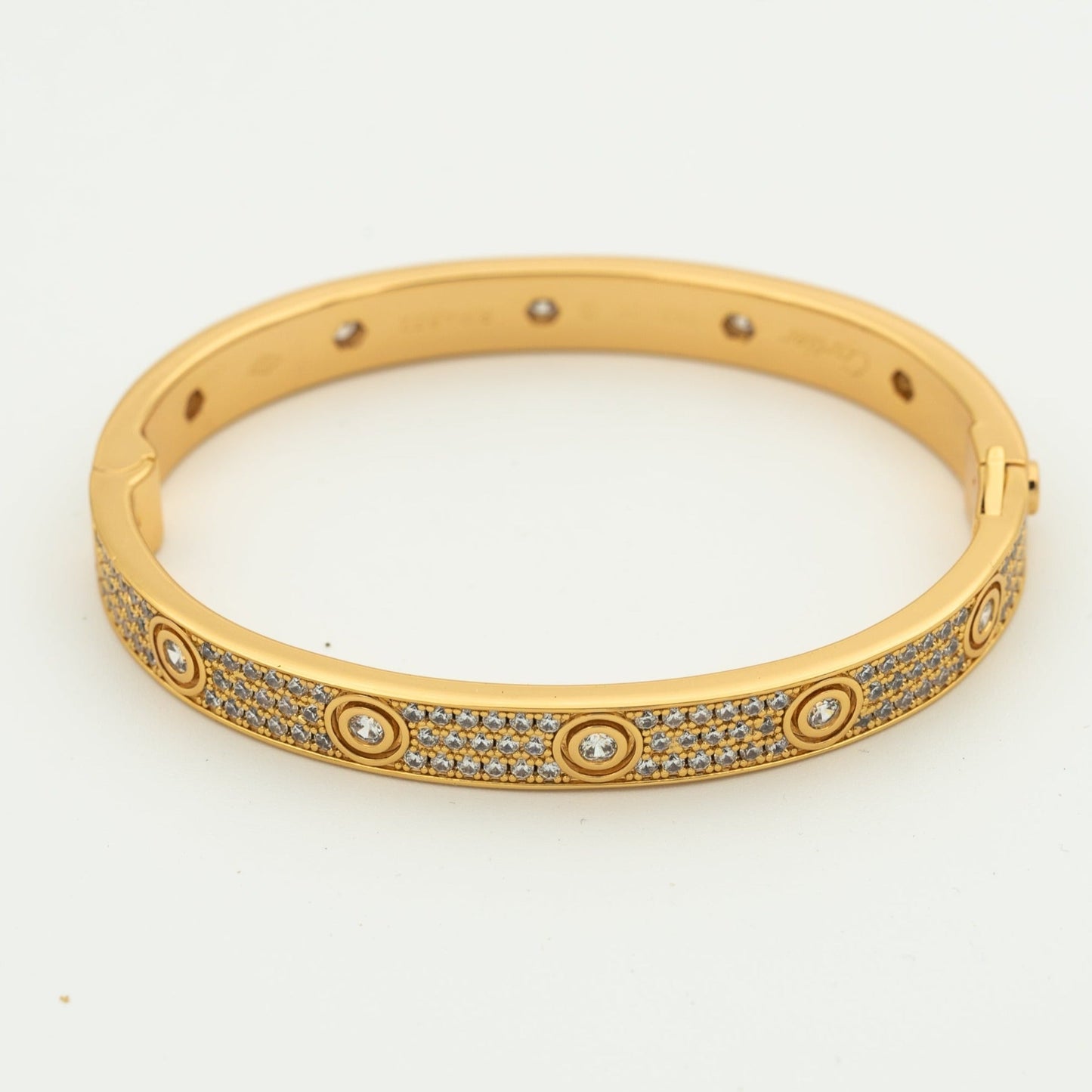 [Okajuri Jewelry]LOVE BRACELET 6.1MM DIAMOND-PAVED 10 BIG DIAMONDS